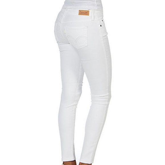 Levi's Denim - Levis Jeans white straight leg stretch leggings 27